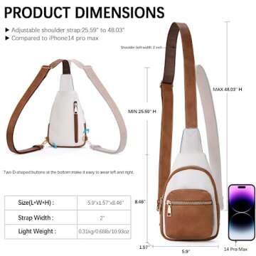 CLUCI Small Sling Bag for Women - Trendy Crossbody Fanny Pack