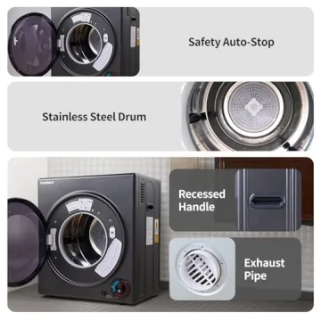 Kaelara Portable 3.5 cu.ft Dryer - Compact & Efficient