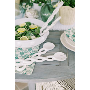 Mud Pie Twisted Wood Server Set - Elegant Kitchen Utensils