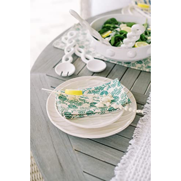 Mud Pie Twisted Wood Server Set - Elegant Kitchen Utensils