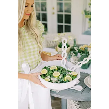 Mud Pie Twisted Wood Server Set - Elegant Kitchen Utensils