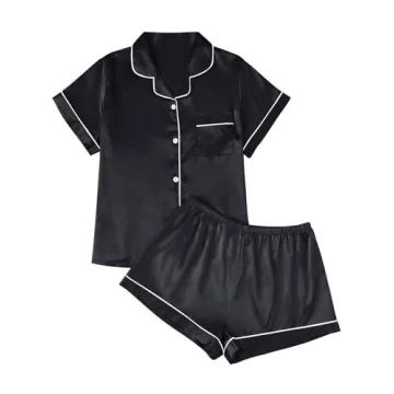 LILLUSORY Silk Satin Pajama Set for Women - Soft 2 Piece Summer Pjs