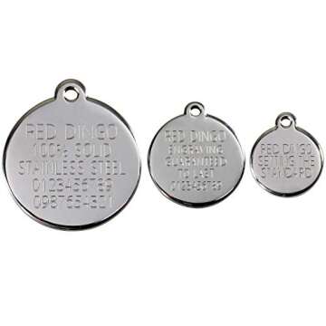 Red Dingo Personalized Daisy Pet ID Dog Tag - Small Yellow for Dogs with Engraving