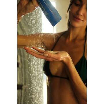 Gente Beauty Tropical Rain Shower Gel Refreshing Acai & Coconut Cleanser | Made in Brazil with Natural Ingredients for Soft, Hydrated Skin – 10.15 fl oz