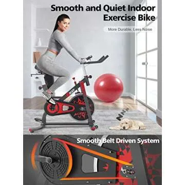 VIGBODY Exercise Bike Stationary Bikes for Home, Indoor Cycling Bike 330 lbs Weight Capacity, Spin Bike with Comfortable Seat Cushion, Fitness Bike for Gym Cardio Workout