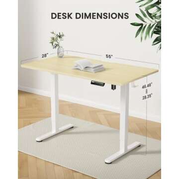 ErGear Adjustable Electric Standing Desk – Comfort & Style