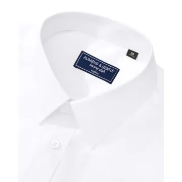 Alimens & Gentle Men's Stain Shield Dress Shirt  - White
