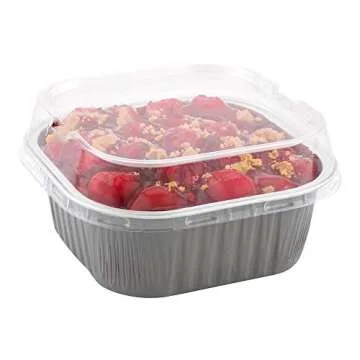 Premium Dome Lids for 10-ounce Baking Cups - 100 Eco-Friendly Clear Lids