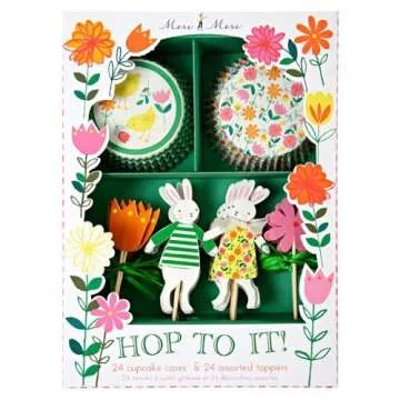 Meri Meri Cupcake Kits, Easter - Hop To It - Adorable Baking Fun for All Ages!