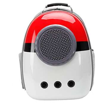 Expandable Cat Carrier Backpack Bubble, Space Capsule Bubble Pet Travel Carrier for Small Dog, Pet Hiking Traveling Backpack (Pokemon, Expandable Backpack - Solid Hard)