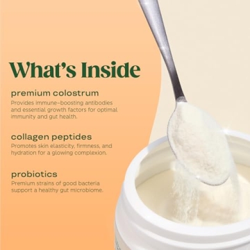 Bloom Nutrition Bovine Colostrum Powder for Immune Support and Beauty