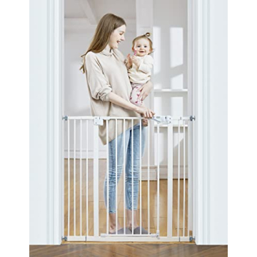 InnoTruth Extra-Tall Baby Gate for Safe Doorways and Stairs
