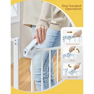 InnoTruth Extra-Tall Baby Gate for Safe Doorways and Stairs