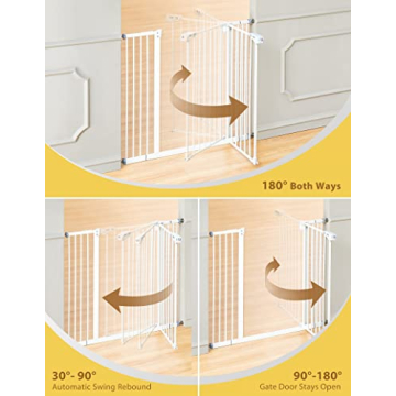InnoTruth Extra-Tall Baby Gate for Safe Doorways and Stairs