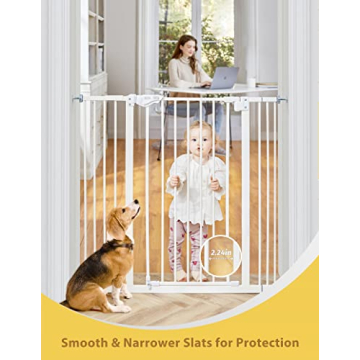 InnoTruth Extra-Tall Baby Gate for Safe Doorways and Stairs