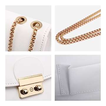 Dasein Women Small Crossbody Evening Bag with Chain Strap