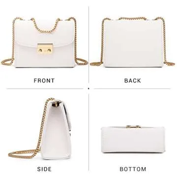 Dasein Women Small Crossbody Evening Bag with Chain Strap