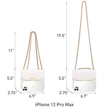 Dasein Women Small Crossbody Evening Bag with Chain Strap