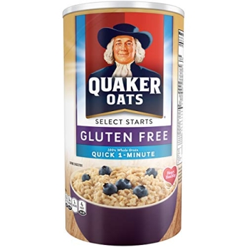 Quaker Gluten Free Quick 1-Minute Oats, Non GMO Project Verified,1.12 Pound (Pack of 12)