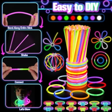 150PCS Glow in the Dark Party Supplies for All Ages
