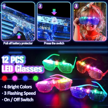 150PCS Glow in the Dark Party Supplies for All Ages