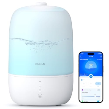 GoveeLife Smart Humidifier: 3L WiFi Control, Essential Oil Diffuser, Night Light