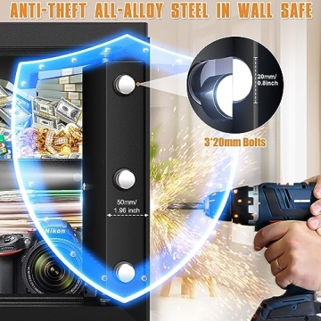 Fireproof Safe Box Set for Home with Numeric Keypad