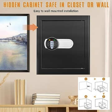 Fireproof Safe Box Set for Home with Numeric Keypad