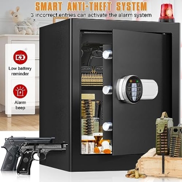 Fireproof Safe Box Set for Home with Numeric Keypad