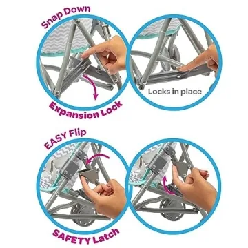 Adora Zig Zag Baby Doll Stroller - Perfect for Toddlers