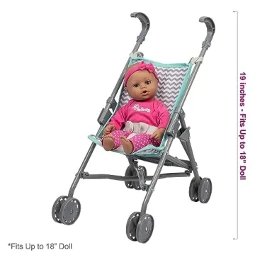 Adora Zig Zag Baby Doll Stroller - Perfect for Toddlers