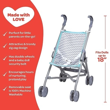 Adora Zig Zag Baby Doll Stroller - Perfect for Toddlers