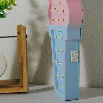 Ice cream Valentine Romance Atmosphere Light , Party Wedding Birthday Party Decoration Kids' Room Battery Operated LED Night Lights (Blue and White)