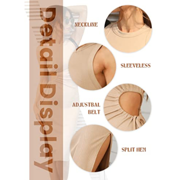 Valiamcep Women's Sleeveless Midi Dress for Summer Fun