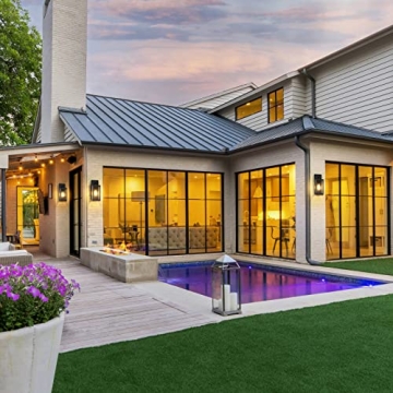 Stylish Weather-Resistant Outdoor Wall Lanterns - 2-Pack