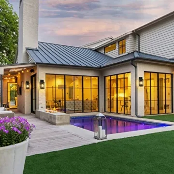 Stylish Weather-Resistant Outdoor Wall Lanterns - 2-Pack