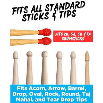 Drumstick Dampeners - Silent Practice for Drummers