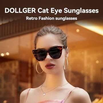 Dollger Retro Cat Eye Sunglasses Women Men Oversized Square Tortoise Shell Cateye Trendy Sunglasses Leopard