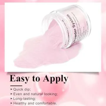 28g/Box Fine Dipping Powder French Manicure Clear Foundation,Pink, White Dip Powder Nails Starter Kit,Clear Pink