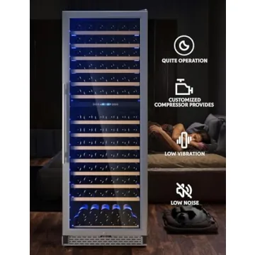 DEXSO 24 in Built In Wine Cooler Fridge -174 Bottles Wine Refrigerator Glass Door - 40-65°F Dual Zone Wine Fridge with Led Light and Lock - Bar, Bedroom, Kitchen, Livingroom,Under Counter