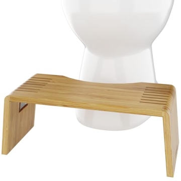 Squatty Potty Oslo Folding Bamboo Toilet Stool for All