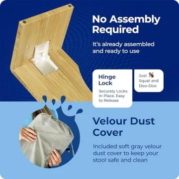 Squatty Potty Oslo Folding Bamboo Toilet Stool for All