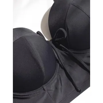 Smart & Sexy Plus-size Long Lined Underwire Bikini Top