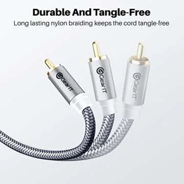 GearIT 15FT RCA Male to Male Stereo Audio Cable