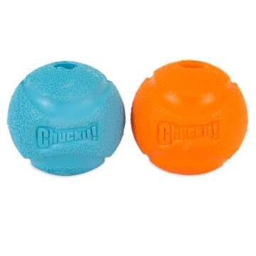 ChuckIt! High-Bounce Rubber Fetch Ball, Small (Colors Vary) 2 Pack