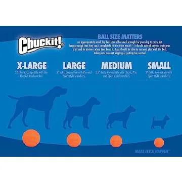 ChuckIt! High-Bounce Rubber Fetch Ball, Small (Colors Vary) 2 Pack