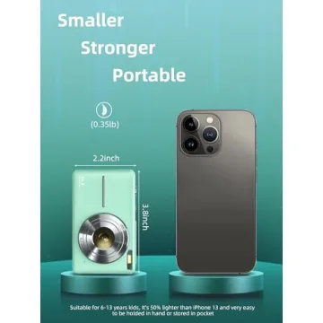 Compact FHD Digital Kids Camera with Dual Batteries 16X Zoom