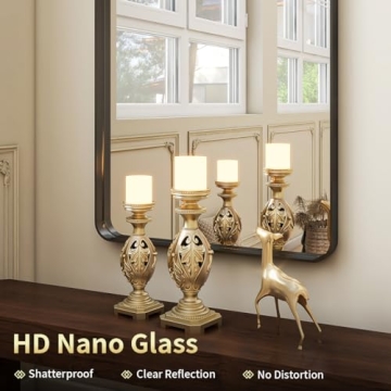 Koonmi Full Length Deep Framed Mirror 31x71 in Black