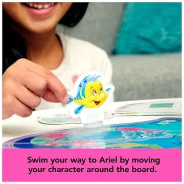 Spin Master Games, Disney Princess, Little Mermaid Charming Sea Adventure Game, Disney Princess Toys for Kids, 2-4 Players, for Ages 4+