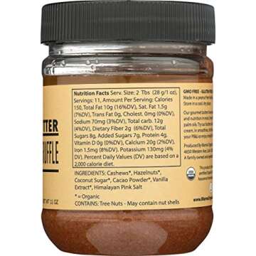Manna Organics Hazelnut Cocoa Truffle Nutbutter 11 oz